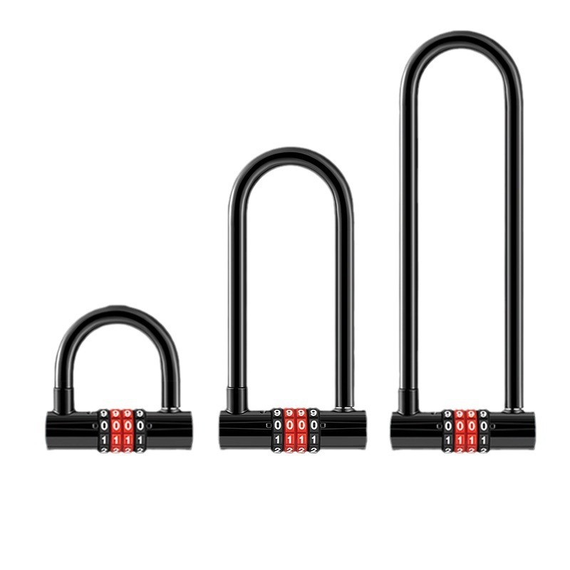 U Lock Heavy Duty - Extended U-shaped Anti-theft Combination Lock Double