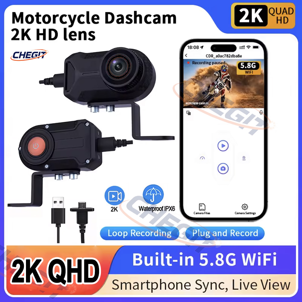 Motorcycle DVR 2K HD WiFi With - đánh giá và giá Cycling Loop