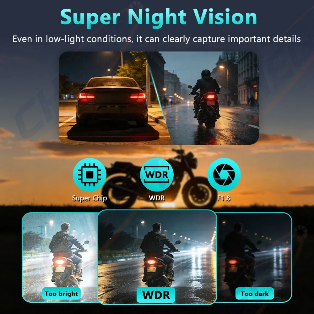 Motorcycle DVR 2K HD WiFi With - đánh giá và giá Cycling Loop