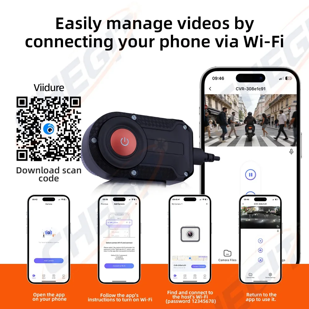 Motorcycle DVR 2K HD WiFi With - đánh giá và giá Cycling Loop