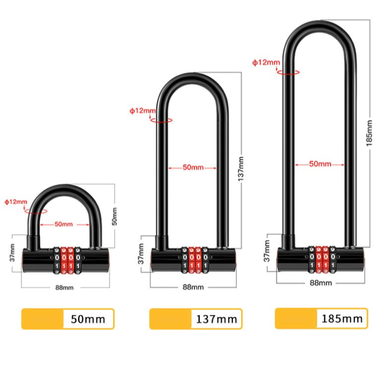 185mm/173mm/50mm Extended U-sh - đánh giá và giá U Lock Heavy Duty