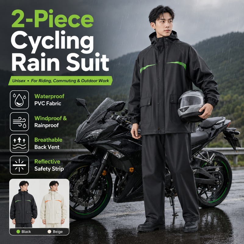 Unisex 2-Piece Waterproof Cycl - đánh giá và giá Cycling Commute In Rain
