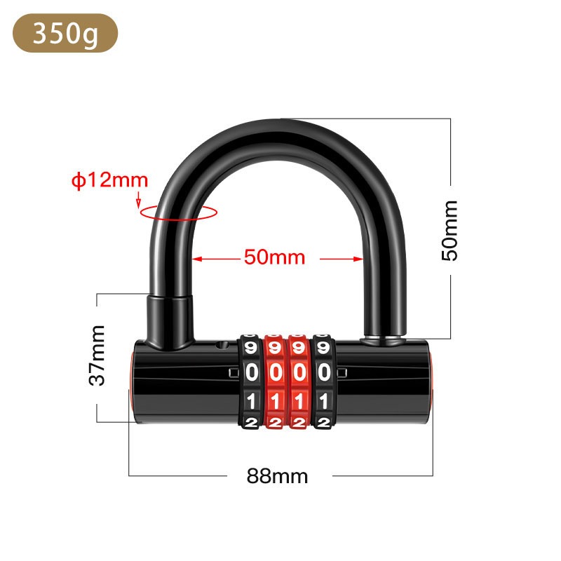 Extended U-shaped Anti-theft C - đánh giá và giá U Lock Heavy Duty