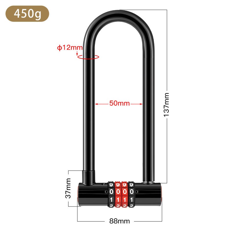 Extended U-shaped Anti-theft C - đánh giá và giá U Lock Heavy Duty