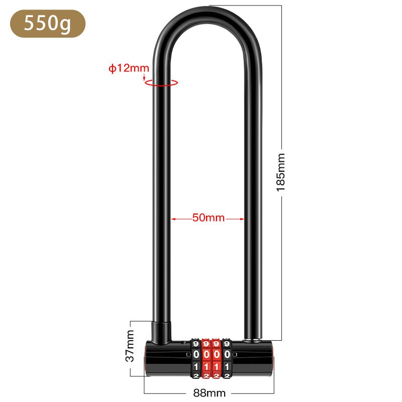 Extended U-shaped Anti-theft C - đánh giá và giá U Lock Heavy Duty