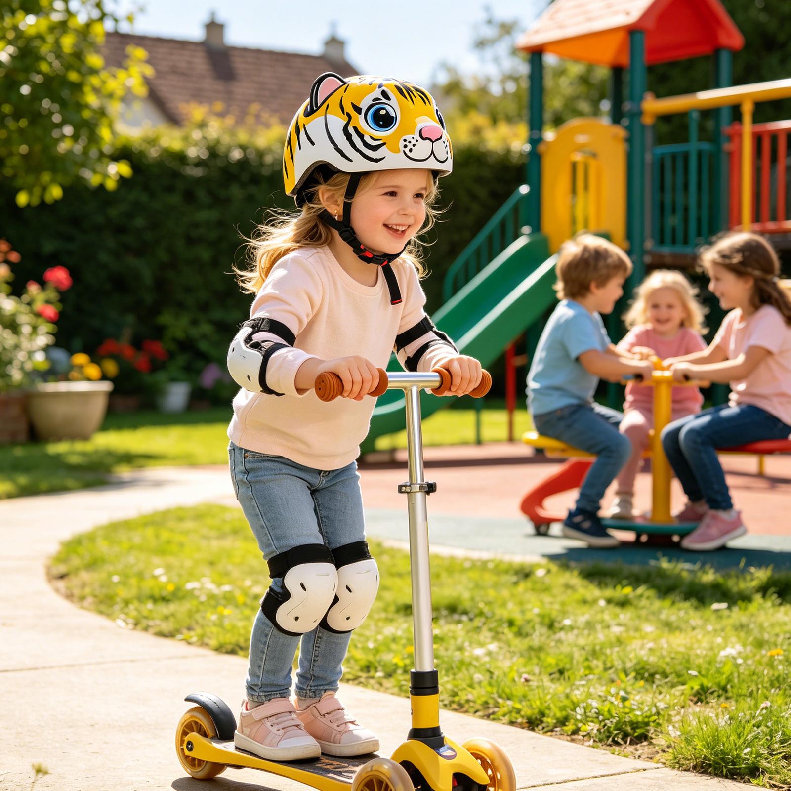 Kids Helmet Tiger Pattern Adju - đánh giá và giá Cycling Commute Gear